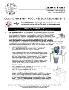 County of Fresno COMMUNITY EVENT FOOD VENDOR REQUIREMENTS