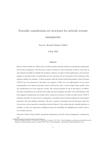 Tractable consideration set structures for network revenue management Arne K. Strauss