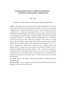 Searching again to Sino-U.S. bilateral trade balance