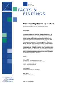 FACTS &amp; FINDINGS Economic Megatrends up to 2020