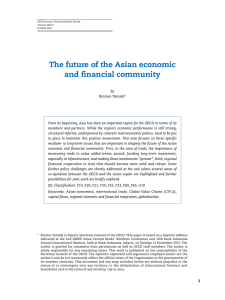 The future of the Asian economic and financial community