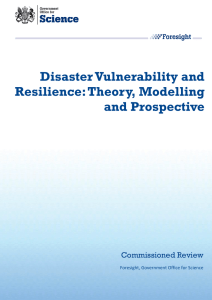 Disaster Vulnerability and Resilience: Theory, Modelling and Prospective Commissioned Review