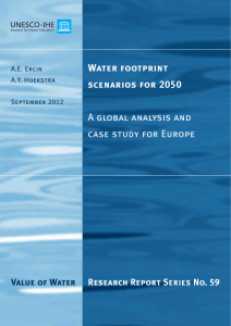 Water footprint scenarios for 2050 A global analysis and case study for Europe