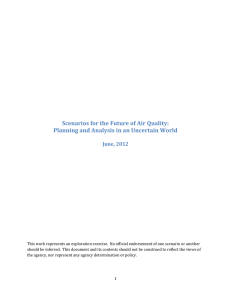 Scenarios for the Future of Air Quality: June, 2012