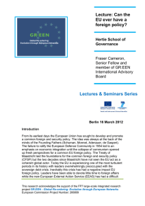 Lectures &amp; Seminars Series Lecture: Can the EU ever have a
