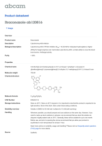 Itraconazole ab120816 Product datasheet 1 Image Overview