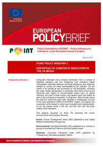 POINT POLICY BRIEFING 2 REPORTING OF COMPOSITE INDICATORS IN THE UK MEDIA