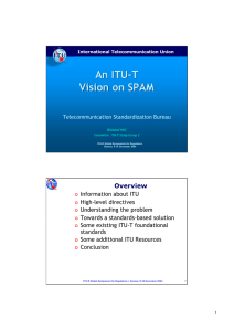 An ITU - T Vision on SPAM