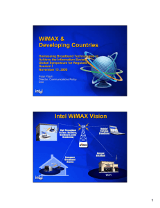 WiMAX &amp; Developing Countries