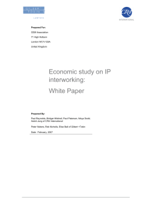 Economic study on IP interworking: White Paper
