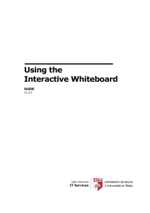 Using the Interactive Whiteboard  GUIDE