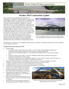 October 2015 Construction Update