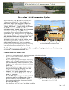 December 2014 Construction Update