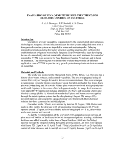 EVALUATION OF STAN (NEMATICIDE SEED TREATMENT) FOR NEMATODE CONTROL ON CUCUMBER