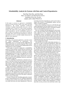 Schedulability Analysis for Systems with Data and Control Dependencies {paupo, petel,