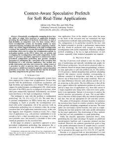 Context-Aware Speculative Prefetch for Soft Real-Time Applications