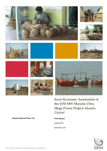 Socio-Economic Assessment of the 4150 MW Mundra Ultra : Gujarat