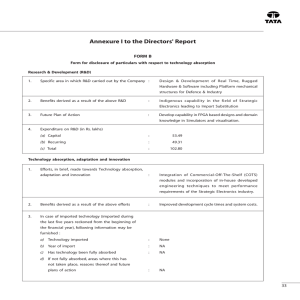 Annexure I to the Directors' Report FORM B