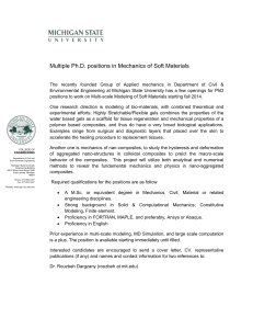 Multiple Ph.D. positions in Mechanics of Soft Materials