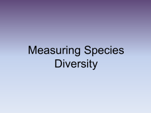 Measuring Species Diversity