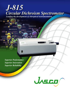 J-815 Circular Dichroism Spectrometer Superior Performance Superior Innovation