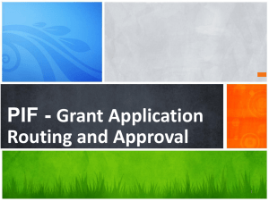 Grant Application PIF - Routing and Approval 1
