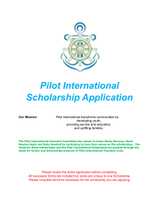 Pilot International Scholarship Application