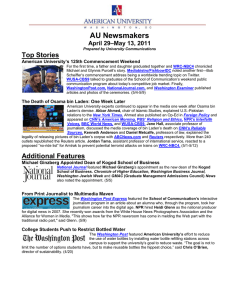 AU Newsmakers Top Stories –May 13, 2011