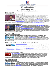 AU Newsmakers Top Stories –April 8, 2011 April 1