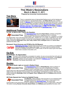 This Week’s Newsmakers Top Story –March 11, 2011 March 4