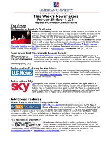 This Week’s Newsmakers Top Story –March 4, 2011 February 25