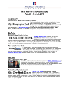 This Week’s Newsmakers Top Story – Sept. 3, 2010 Aug. 28