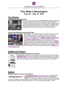 This Week’s Newsmakers Top Stories – Aug. 27, 2010 Aug. 20