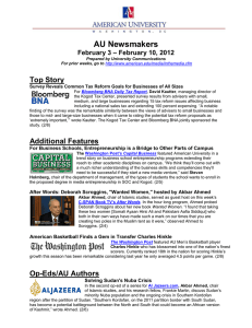 AU Newsmakers Top Story – February 10, 2012 February 3