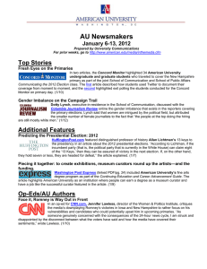 AU Newsmakers Top Stories January 6-13, 2012