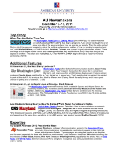 AU Newsmakers Top Story –16, 2011