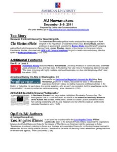 AU Newsmakers Top Story Additional Features
