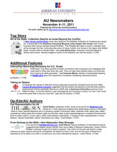 AU Newsmakers Top Story –11, 2011