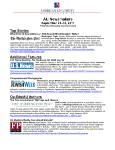 AU Newsmakers Top Stories –30, 2011 September 23