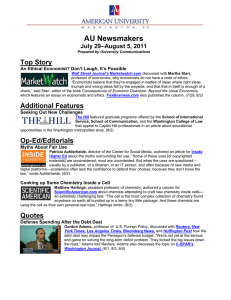 AU Newsmakers Top Story –August 5, 2011 July 29