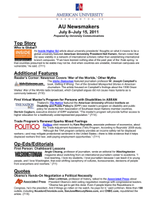 AU Newsmakers Top Story –July 15, 2011 July 8