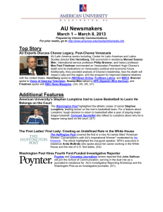 AU Newsmakers Top Story – March 8, 2013 March 1