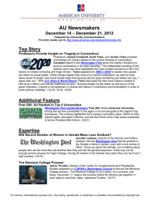 AU Newsmakers Top Story – December 21, 2012 December 14