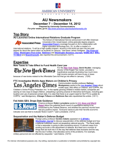 AU Newsmakers Top Story – December 14, 2012