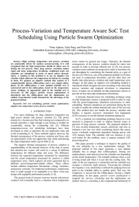 Process-Variation and Temperature Aware SoC Test Scheduling Using Particle Swarm Optimization