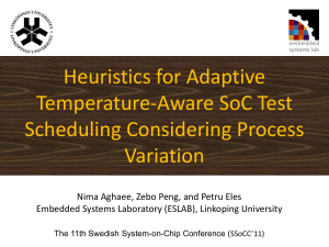 Heuristics for Adaptive Temperature-Aware SoC Test Scheduling Considering Process Variation