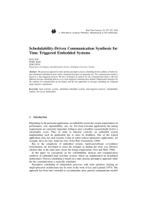 Schedulability-Driven Communication Synthesis for Time Triggered Embedded Systems