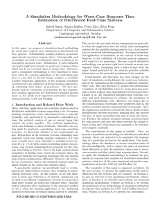 A Simulation Methodology for Worst-Case Response Time