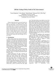 Off-line Testing of Delay Faults in NoC Interconnects