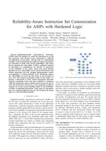 Reliability-Aware Instruction Set Customization for ASIPs with Hardened Logic